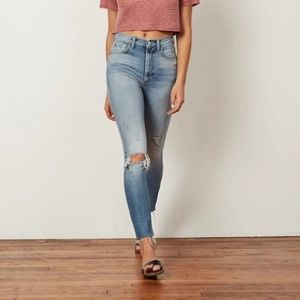 Boyish high waist ankle skinny jeans